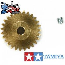 Piñón Tamiya 27T Modulo 0.6 eje 3.2 mm aluminio duro 54981