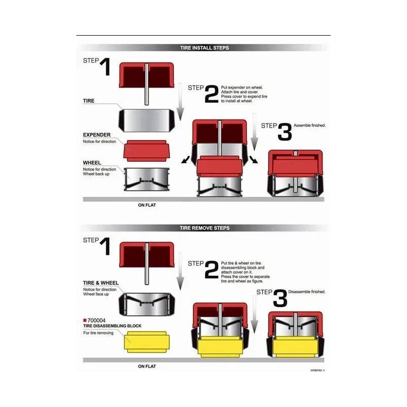 Colocador y Removedor de ruedas y llantas de drift 1/10 universal MST