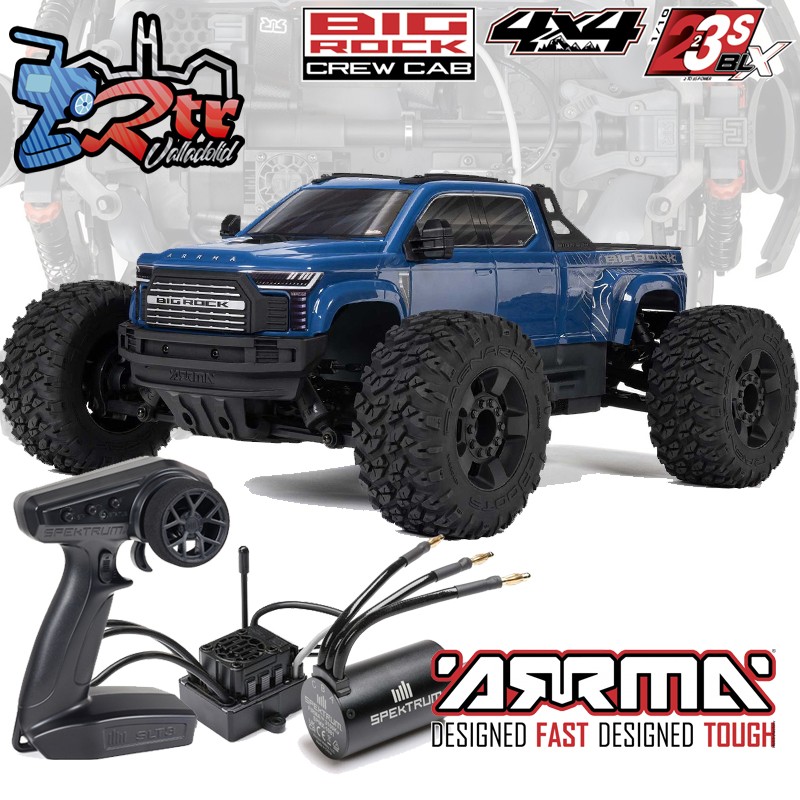 ARRMA Big Rock 1/10 223S DSC 4Wd RTR Brushless Monster Truck Azul