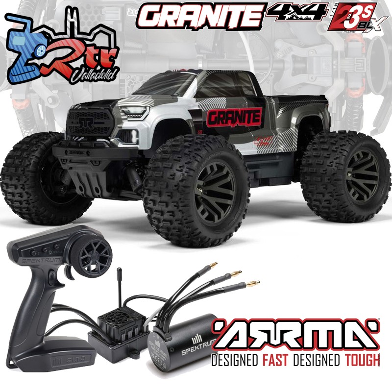 ARRMA Granite 1/10 223S DSC 4Wd RTR Brushless Monster Truck Gris Metal