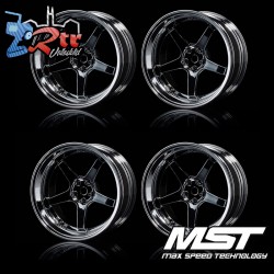 Llantas MST Cromo brillante S-SBK GT Drift MST Outset Variable ( 4 Unidades)  MST832109SBK