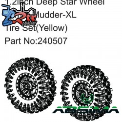 1.2inch Deep Star Wheel 68mm Mudder-XL Tire Set ( Yellow )