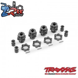 Cubos de rueda de aluminio de 17 mm Gris Traxxas TRA9086-GRAY