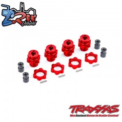 Cubos de rueda de aluminio de 17 mm Rojo Traxxas TRA9086-RED