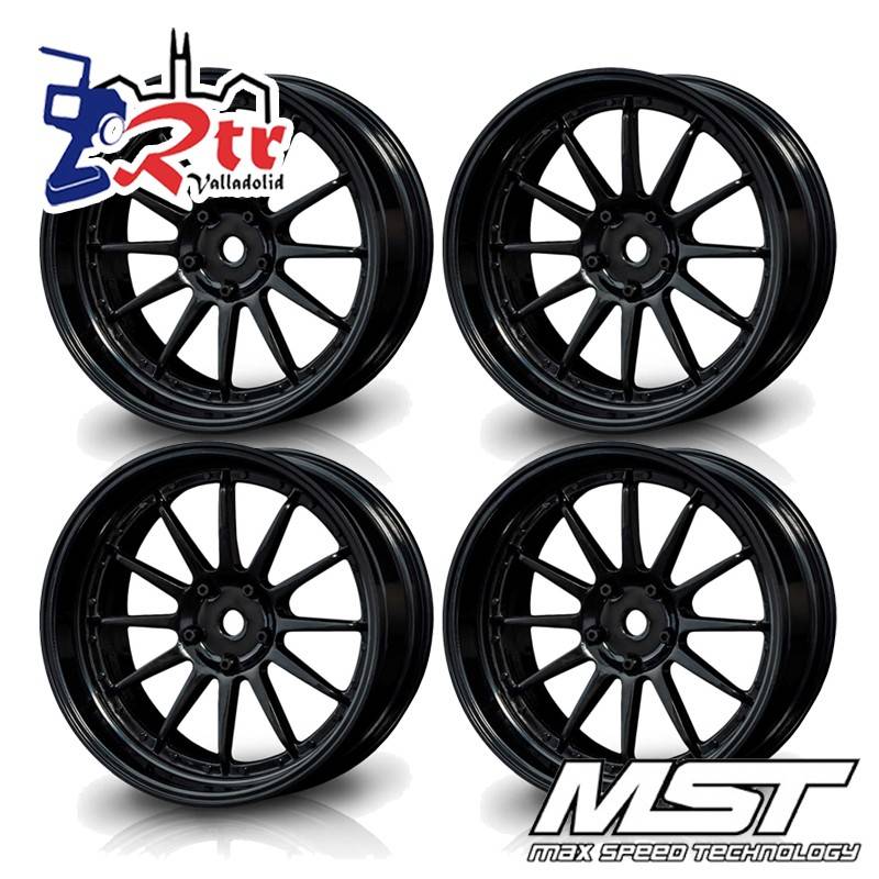 Llantas Negras BK-BK 21Drift MST Outset Variable ( 4 Unidades) MST102090BK