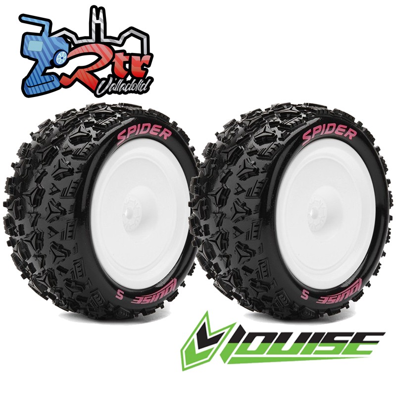 Ruedas Louise 12mm Buggy E-SPIDER Traseras Suaves Pegadas LR-T3200SWKR