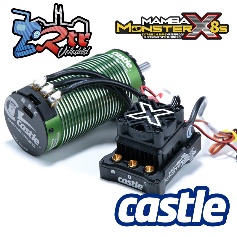 Castle Mamba X 8S 33.6V Esc, Motor 1520 1650KV con Sensores