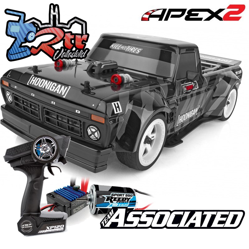 Apex2 Hoonitruck Team Asociated 4WD Escobillas 1/10 RTR