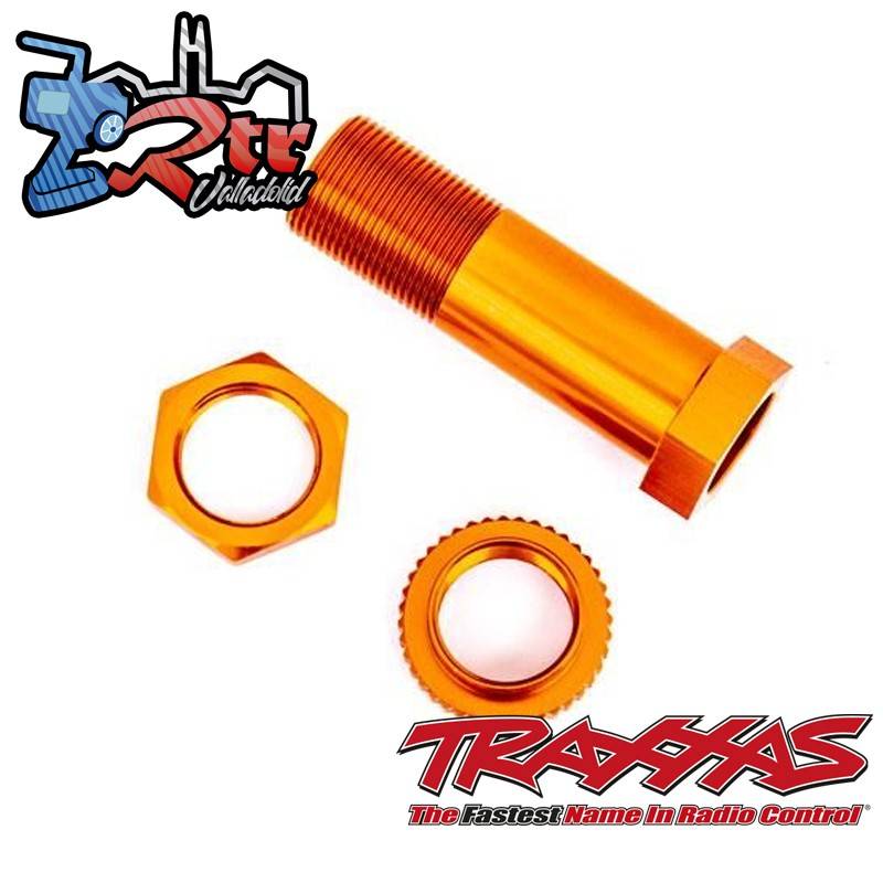 Poste protector del servo/tuerca de ajuste/contratuerca aluminio 6061-T6 anodizado en Anaranjado Traxxas TRA9545T