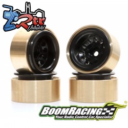 Llantas BoomRacing KRAIT™ 1.0" Terra Outset Ajustable Aluminio Negra 4 Unidades