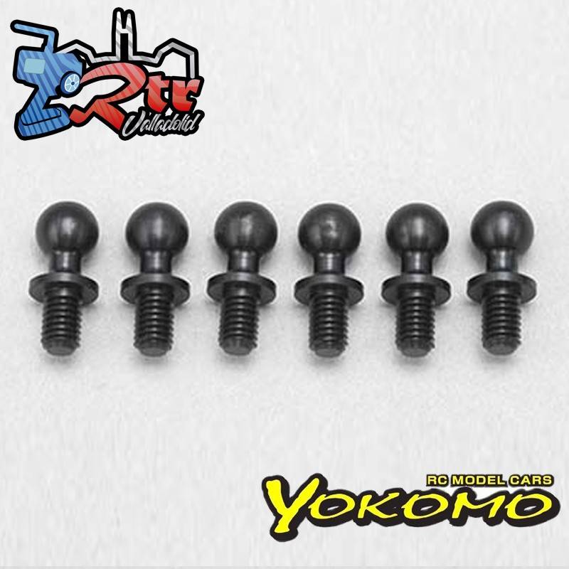 Bola de extremo de barra de 4,8 mm con casquillo hexagonal (tamaño S/11.5 mm · 6 uds.) Yokomo