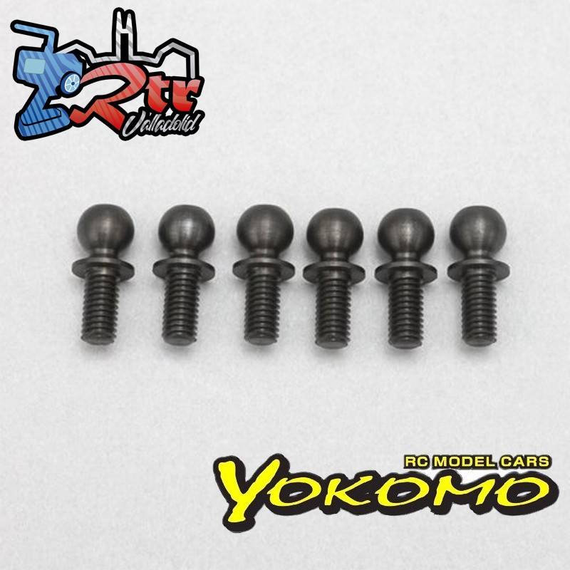 Bola de extremo de barra de 4,8 mm con casquillo hexagonal (Cuello corto/11.5mm · 6 uds.) Yokomo