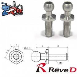 Bola diámetro 4.3mm, rosca Reve D 8mm RT-006L