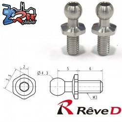 Bola diámetro 4.3mm, rosca 6mm Reve D RT-006M