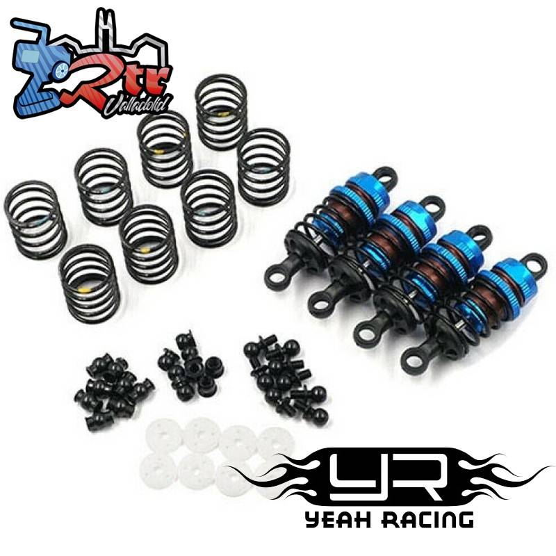 Amortiguadores Yeah Racing big bores 4 unidades 1/10 60mm Azul