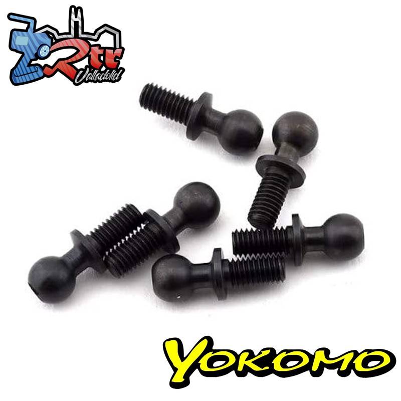 Bola de extremo de barra de 4,8 mm con casquillo hexagonal (tamaño L/15,0 mm · 6 uds.) Yokomo