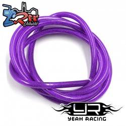 Cable Transparente Yeah Racing 12AWG 1m Purpura Súper flexible de silicona