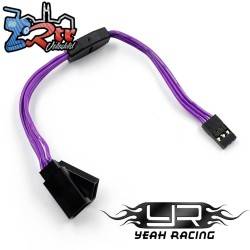 Cable se Servo en Y Yeah Racing de 150mm conector JR/Futaba Purpura