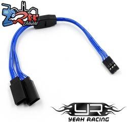 Cable se Servo en Y Yeah Racing de 150mm conector JR/Futaba Azul