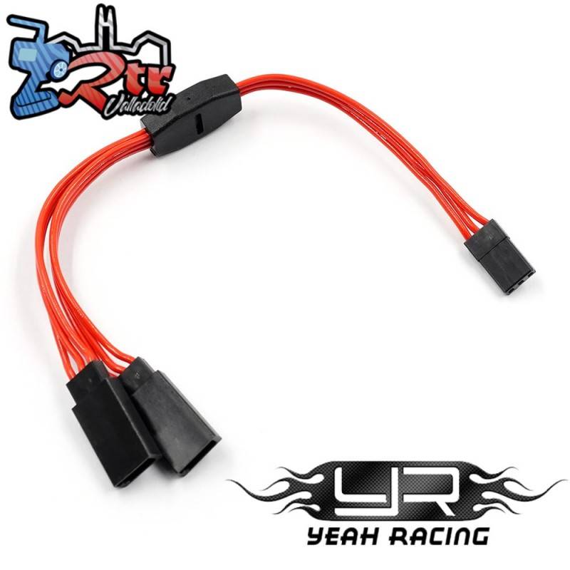 Cable se Servo en Y Yeah Racing de 150mm conector JR/Futaba Rojo