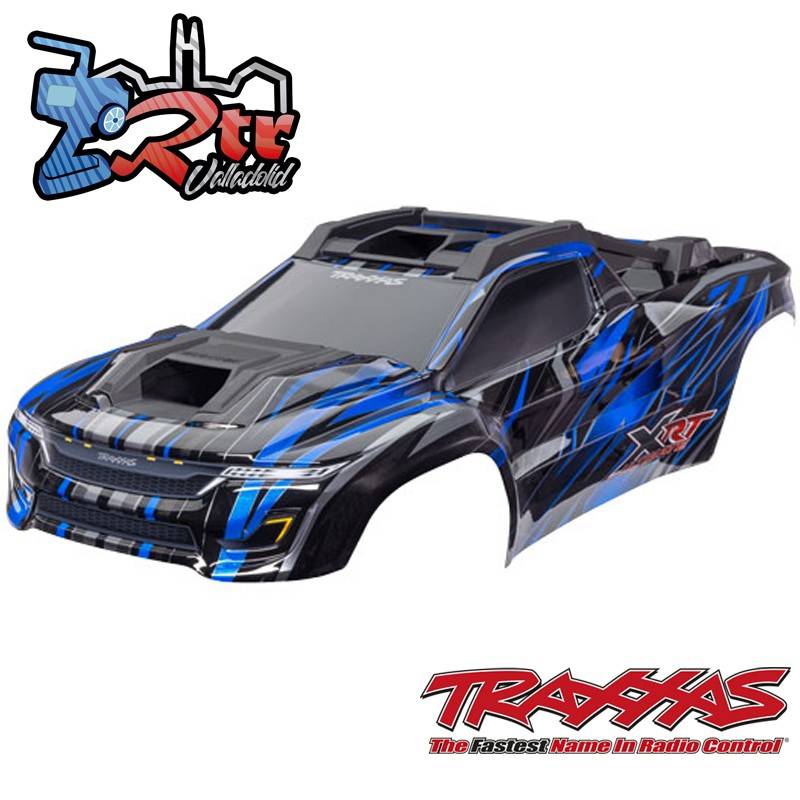 Carrocería, XRT® Ultimate, verde pintada, calcomanías aplicadas, ensamblada con soportes Traxxas TRA7869-BLUE