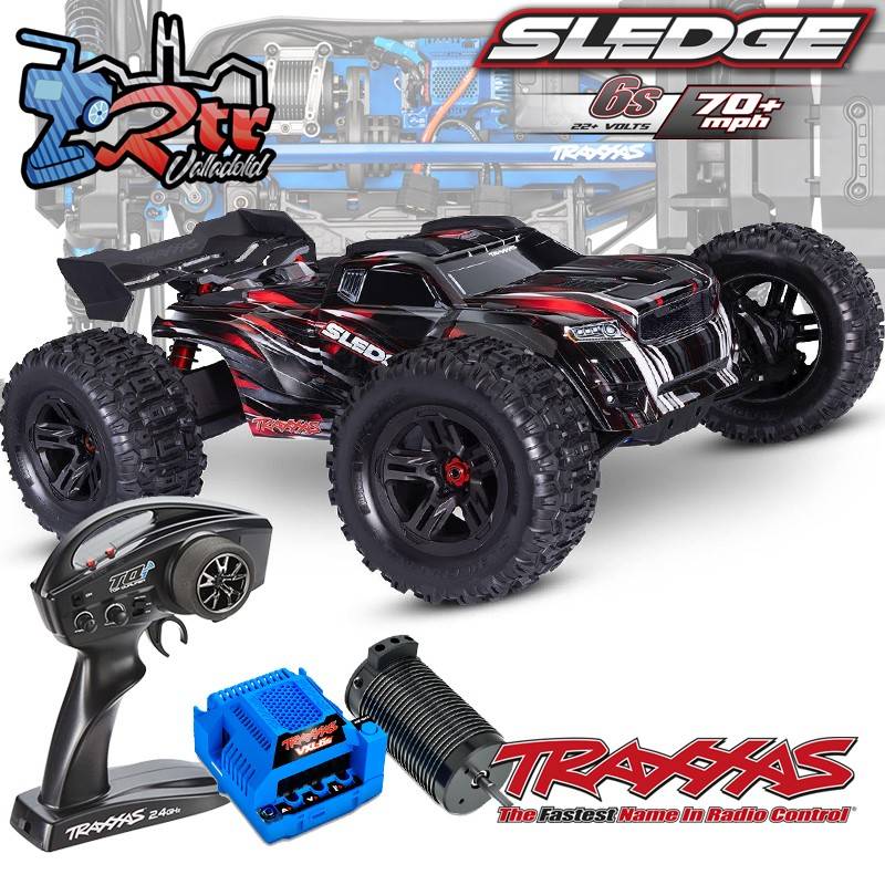 Traxxas Sledge  Belted Sledgehammer 4wd VXL-6S 1/8 Brushless Rojo