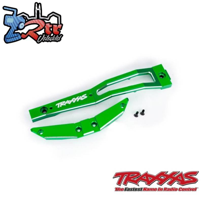 Soporte de chasis, delantero, aluminio 6061-T6 anodizado en Verde TRA10221-GRN