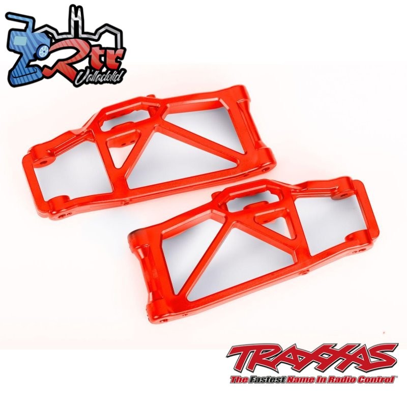 Brazos de suspensión, inferiores, rojos delanteros o traseros Traxxas 2 Unidades TRA10230-RED