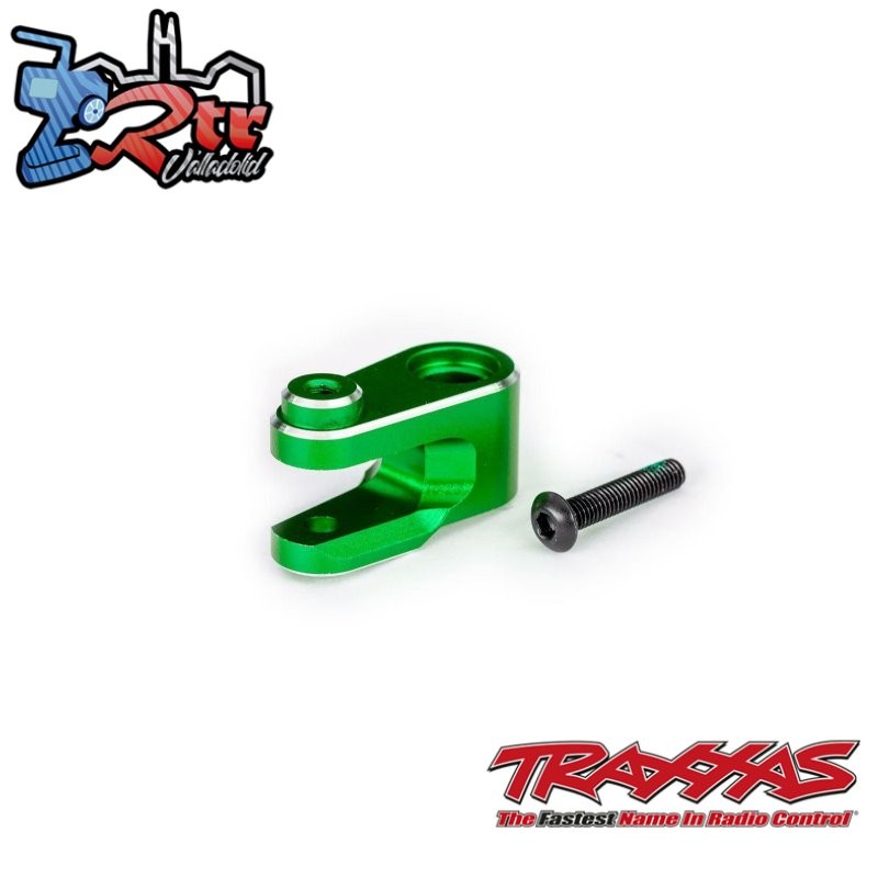 Servobocina, dirección, aluminio 6061-T6 anodizado en verde Traxxas TRA10247-GRN