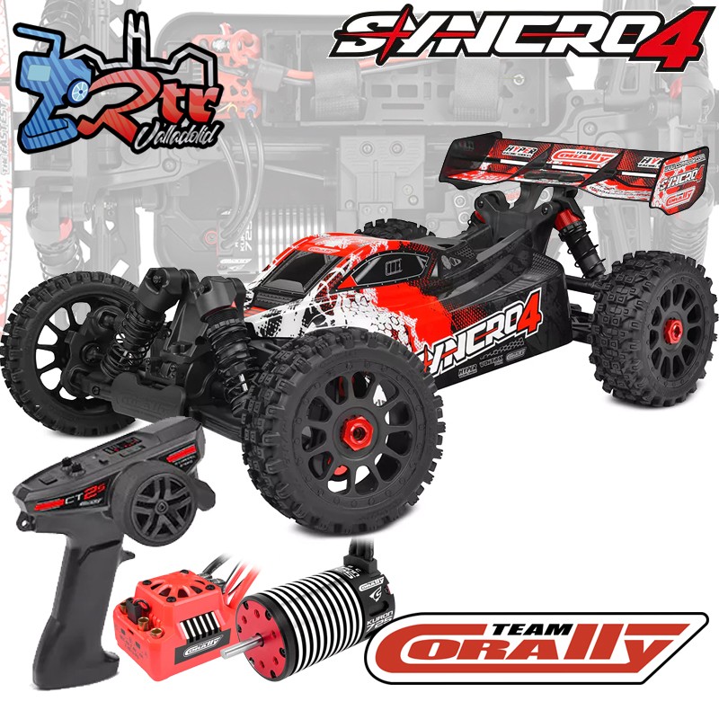 Team Corally Buggy Syncro-4 1/8 Eléctrico 3-4S RTR Rojo