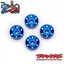 Arandelas de rueda, aluminio mecanizado, Azul 4 Unidades Traxxas TRA10257-BLUE