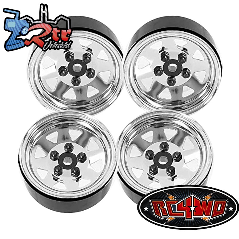 Llantas Rc4wd 1.9 acero estampado de 6 Lug Plata 4 Unidades Z-W0002