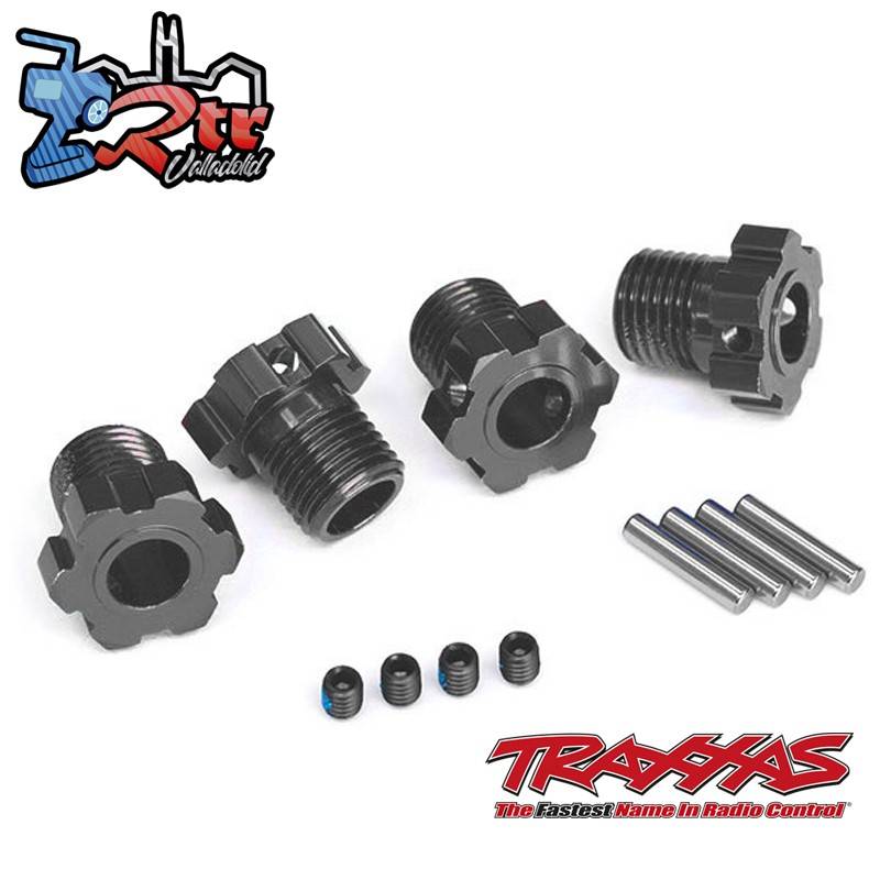 Hexágonos Estriados 17mm Traxxas TRA8654 Gris