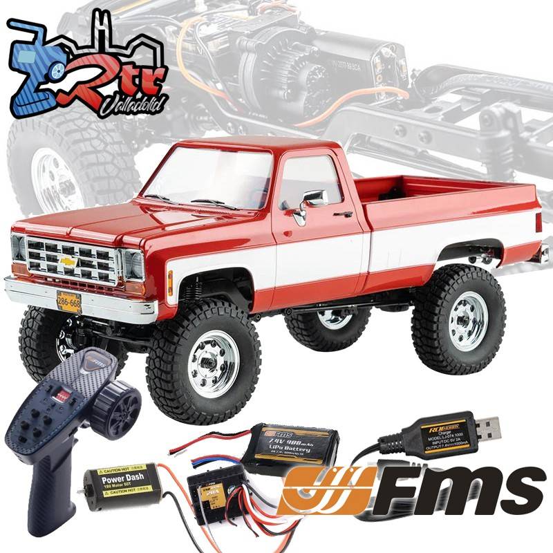 FMS Chevrolet K10 FCX18 Scaler RTR 4x4 1/18 Rojo