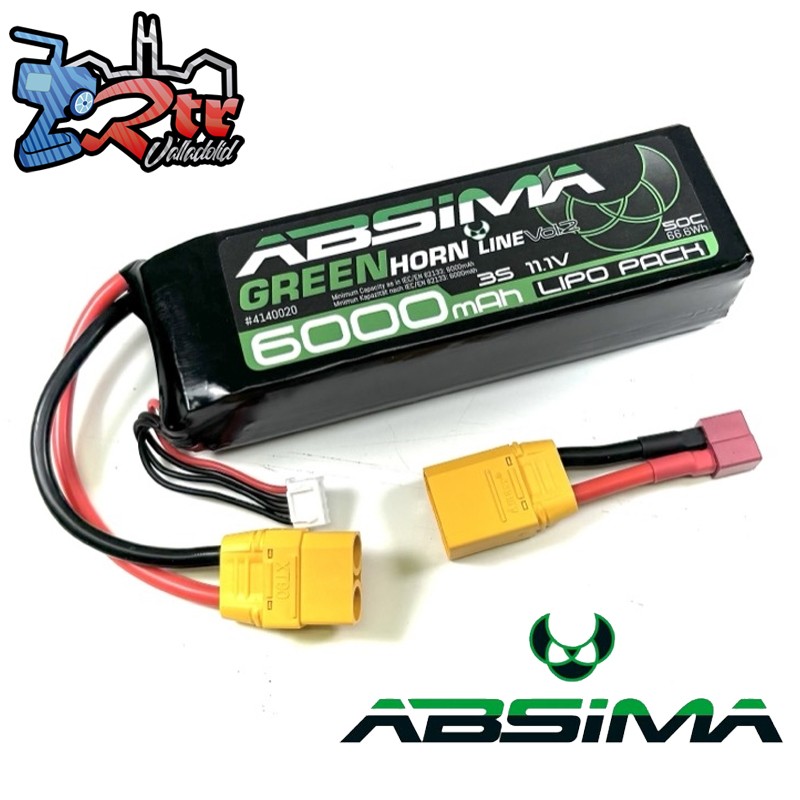 Lipo Absima Greenhorn Vol.2 3s 11.1 Volts 6000 HC XT90/TPlug Estuche Blando