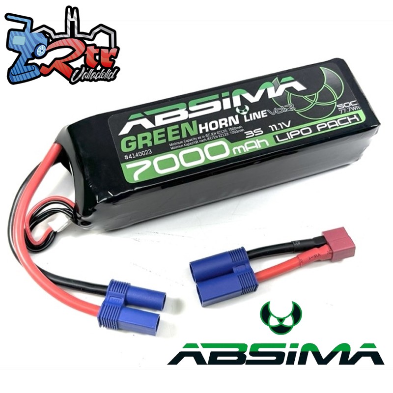 Lipo Absima Greenhorn Vol.2 3s 11.1 Volts 7000 HC EC5/T-Plug Estuche Blando