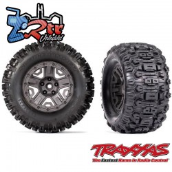 Neumáticos y ruedas, ensamblados, pegados Sledgehammer® All-Terrain de 3,8" con cinturón con espumas TRA9573A