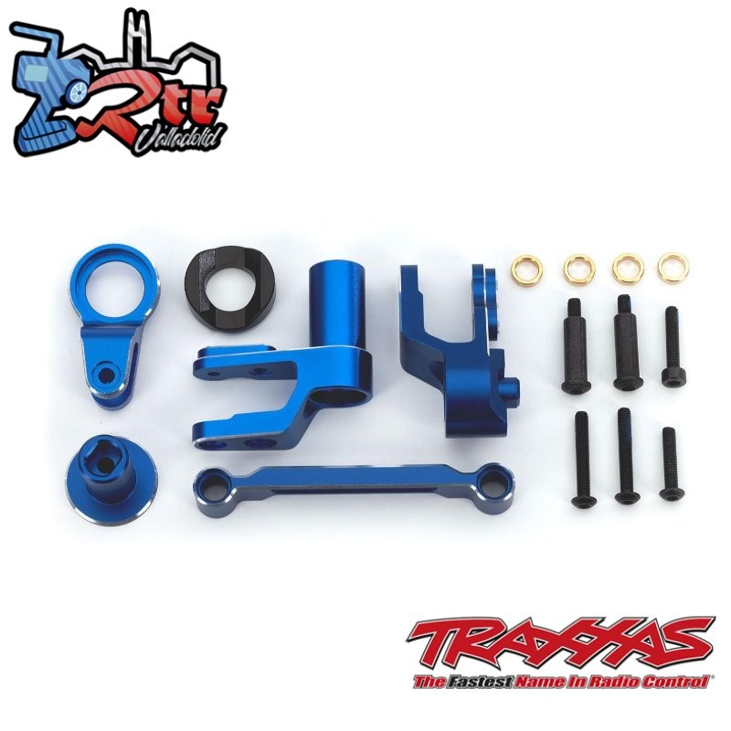 Conjunto de palanca de dirección acodada de aluminio Traxxas TRA10246-BLUE