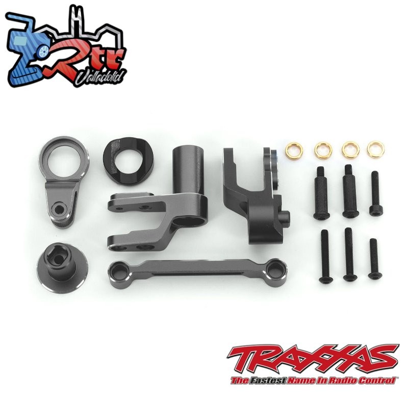 Conjunto de palanca de dirección acodada de aluminio Gris Traxxas TRA10246-GRAY