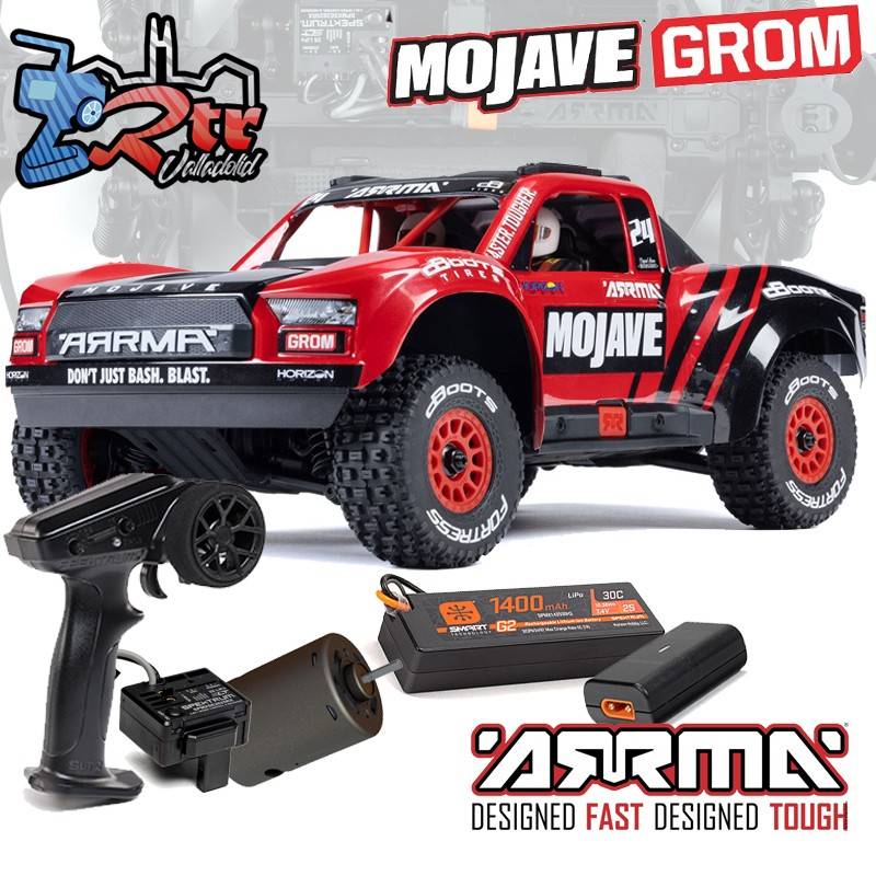 ARRMA Mojave Grom Mega 380 Escobillas 4Wd RTR Monster Truck Rojo