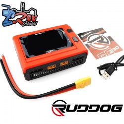 Cargador CC de batería LiPo de doble canal RUDDOG RC230