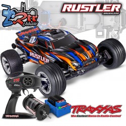 Traxxas Rustler HD Brushless BL-2S Truggy 1/10 RTR Naranja