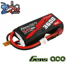 Batería Lipo Gens Ace 3600Mha 11,4V 3S1P 60C T-Plug