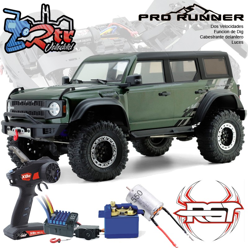 Crawler Pro Runner 1/10 RGT86130 Waterproft 4x4 Verde RTR