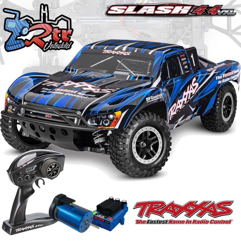 Traxxas Slash VXL 1/10 Brushless Sin Clip TSM 4x4 RTR Azul