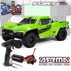 ARRMA Fury 1/10 Mega Escobillas 2Wd RTR Short Course Verde