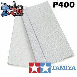 Papel de lija Tamiya grano P400 (3 hojas) 87054