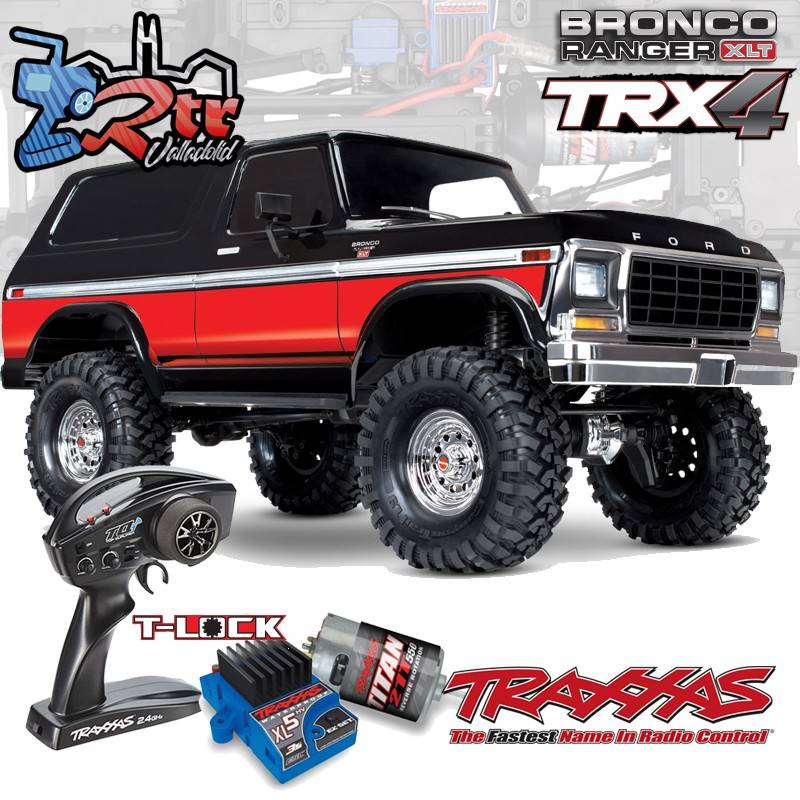 Traxxas TRX-4 4wd 1/10 Crawler Ford Bronco Rojo con anclaje rapido