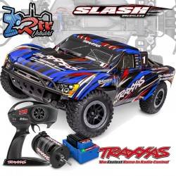 Traxxas Slash 1/10 Brushless Sin Clip BL-2S 4x4 RTR Azul