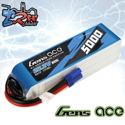 Gens Ace LiPo 5000mAh 22.8V 60C 6S1P EC5 GEA6S500060E5